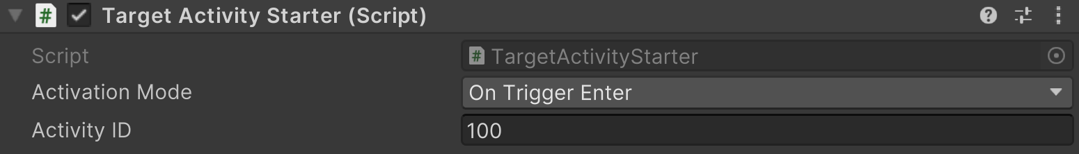 Target activity trigger for debug and play