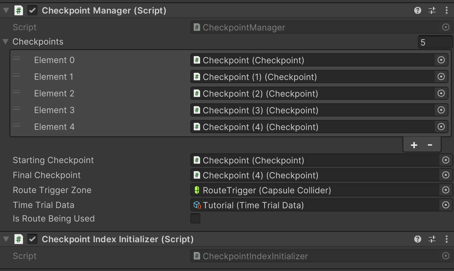 TimeTrialData ScriptableObject fields