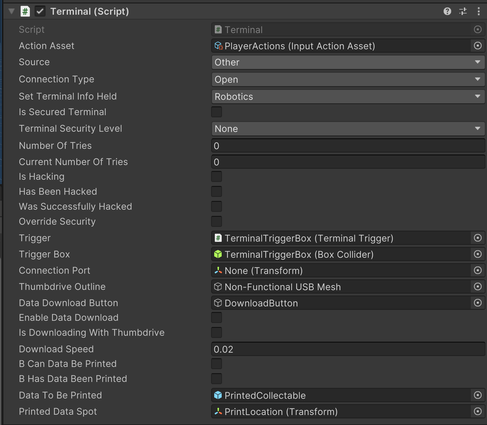 Terminal component