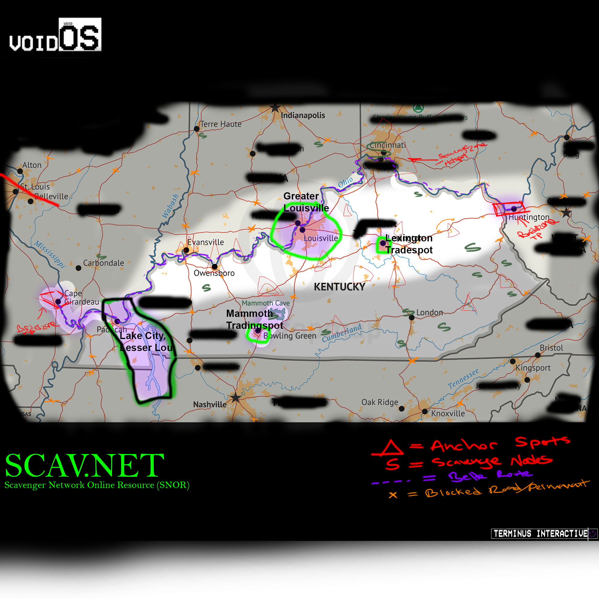 SNOR (Scavenger Network Online Resource, Map of the Louisville Region)